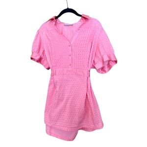 Apt 9 Women’s Pink Babydoll Tie Back Top Puff Sleeve Y2K Style Sleeveless Blouse